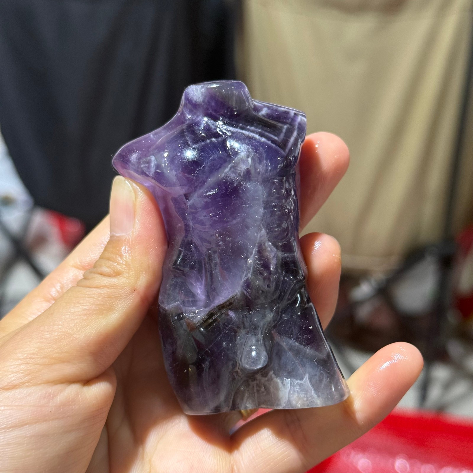 2.8″ natural Dream Amethyst Male model Quartz Crystal Heal 1pc