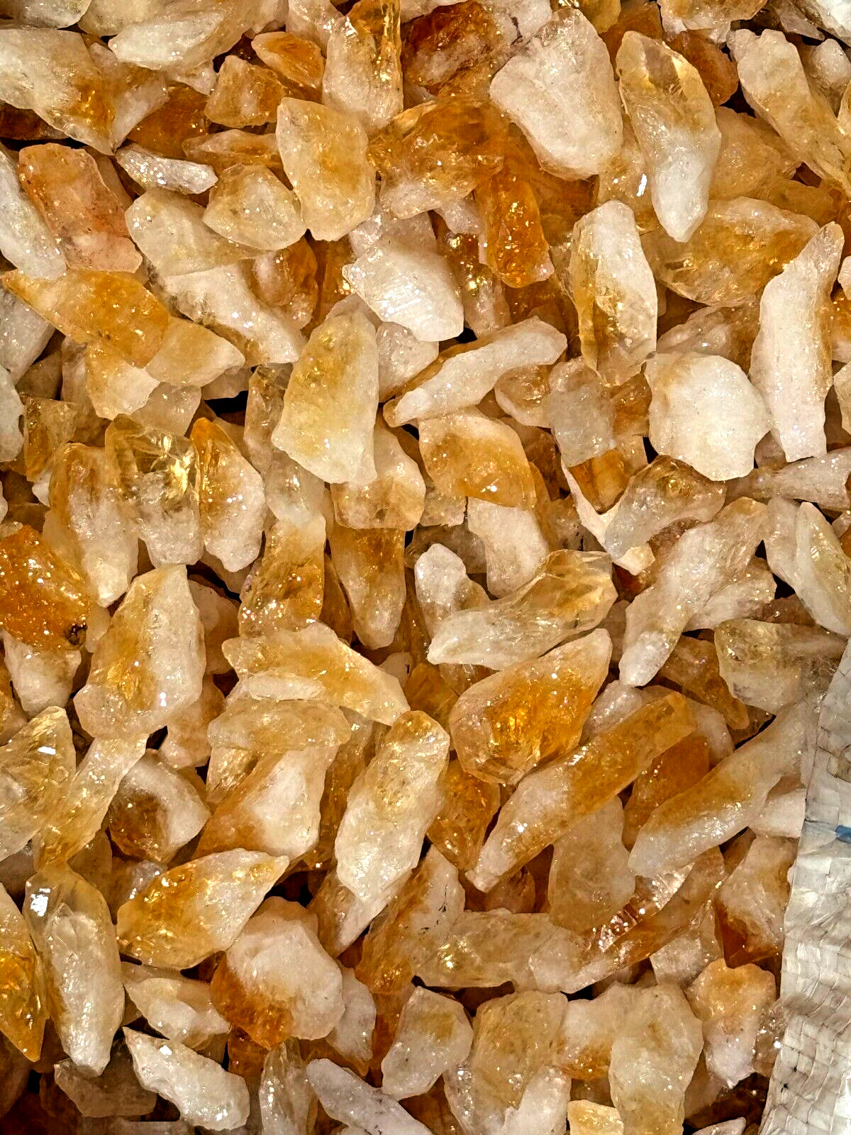 50g Citrine Points & Pieces Lots Natural Golden Yellow Crystals Uruguay