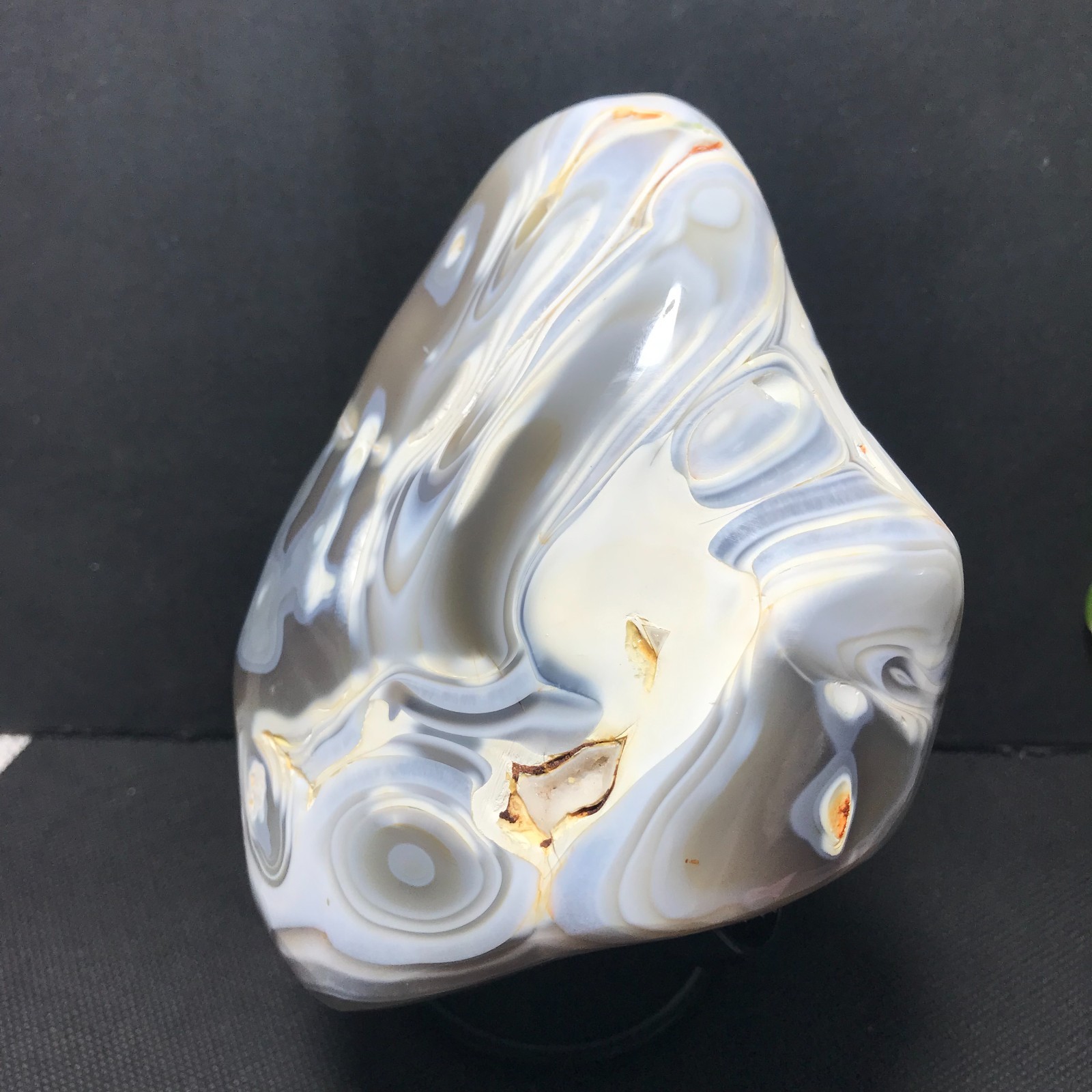 1116g Natural Botswana Agate Black White Scenic Pattern Display Specimen 03