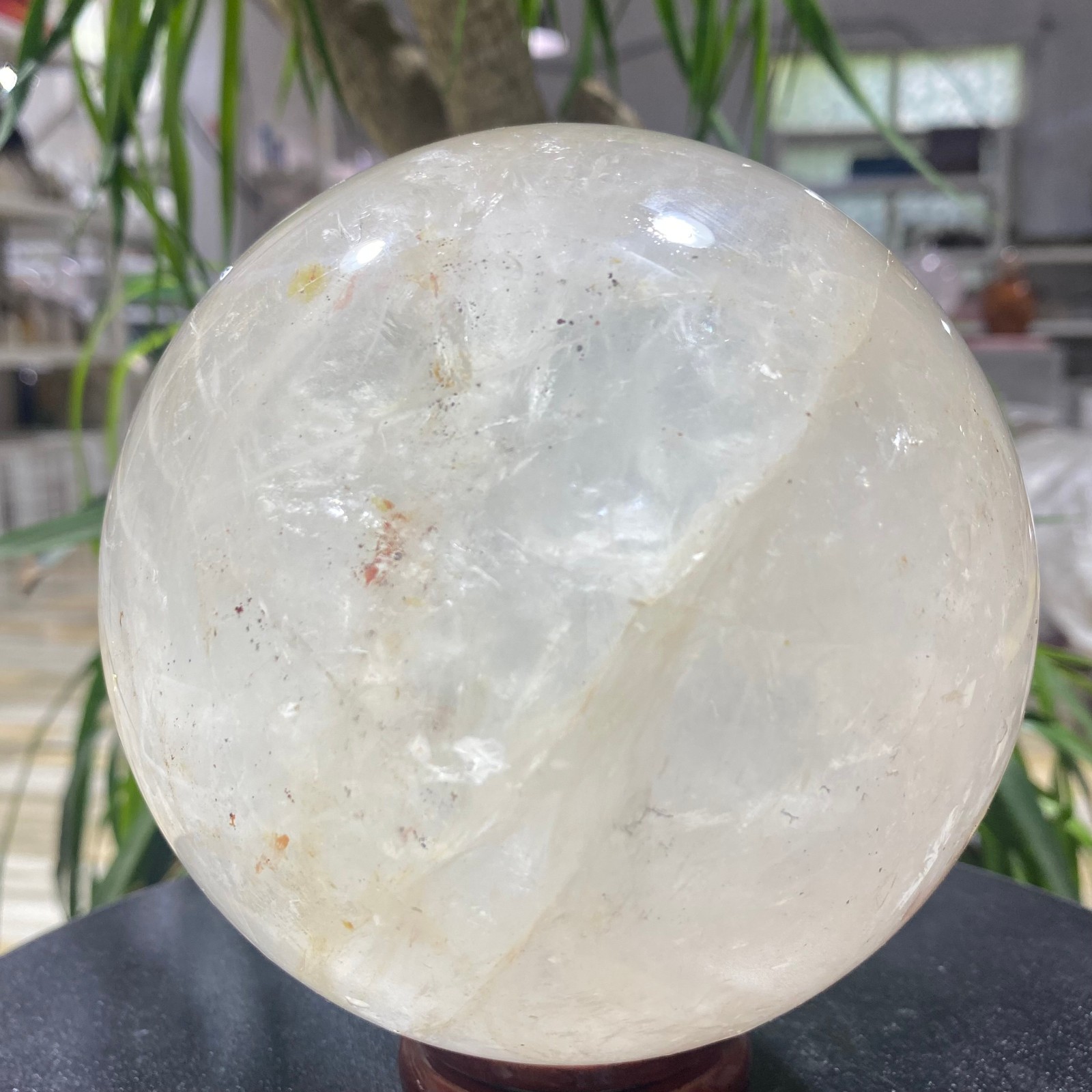 6.39LB white crystal transparent quartz crystal ball Reiki repair