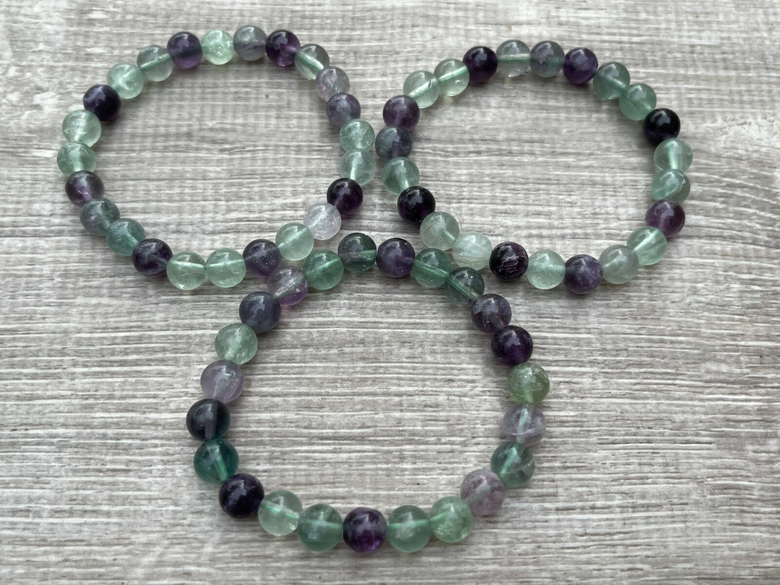 Grade A++ Fluorite Crystal Bead Bracelet 8mm, Genuine Fluorite Gemstone Bracelet