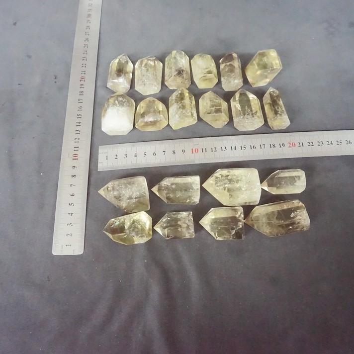 2.2LB 20Pcs Natural Rainbow Citrine Quartz Crystal Point Tower Polished Healing