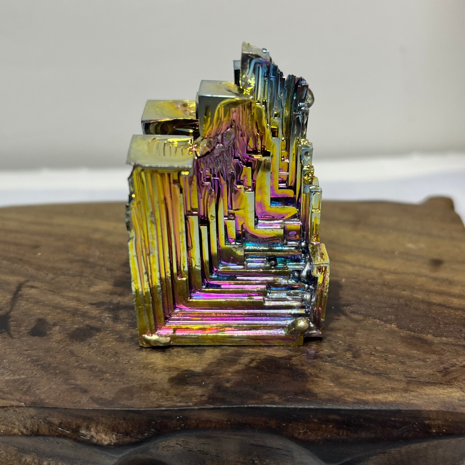 102g ram Bismuth rainbow crystal elementBi gemstone Mineral specimen healing 955