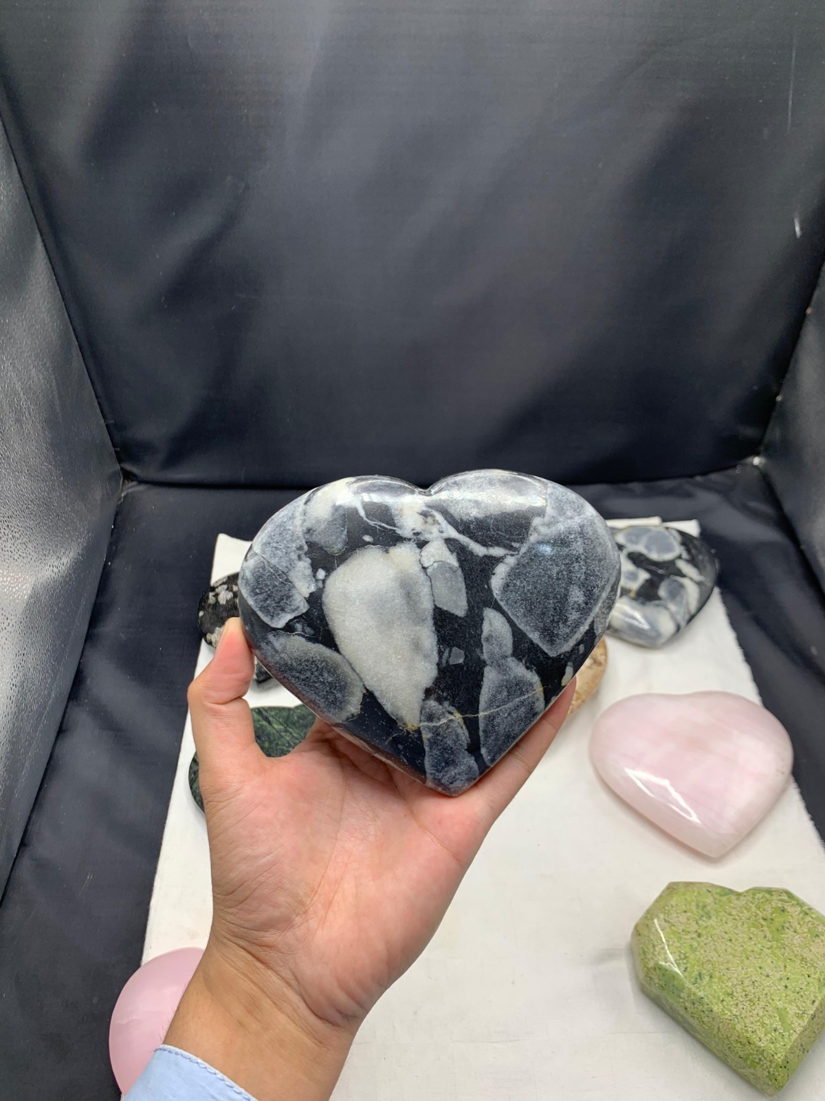 10.5KG Mixed Gemstone Hearts Bulk Lot Large Size Crystal Hearts Premium Quality