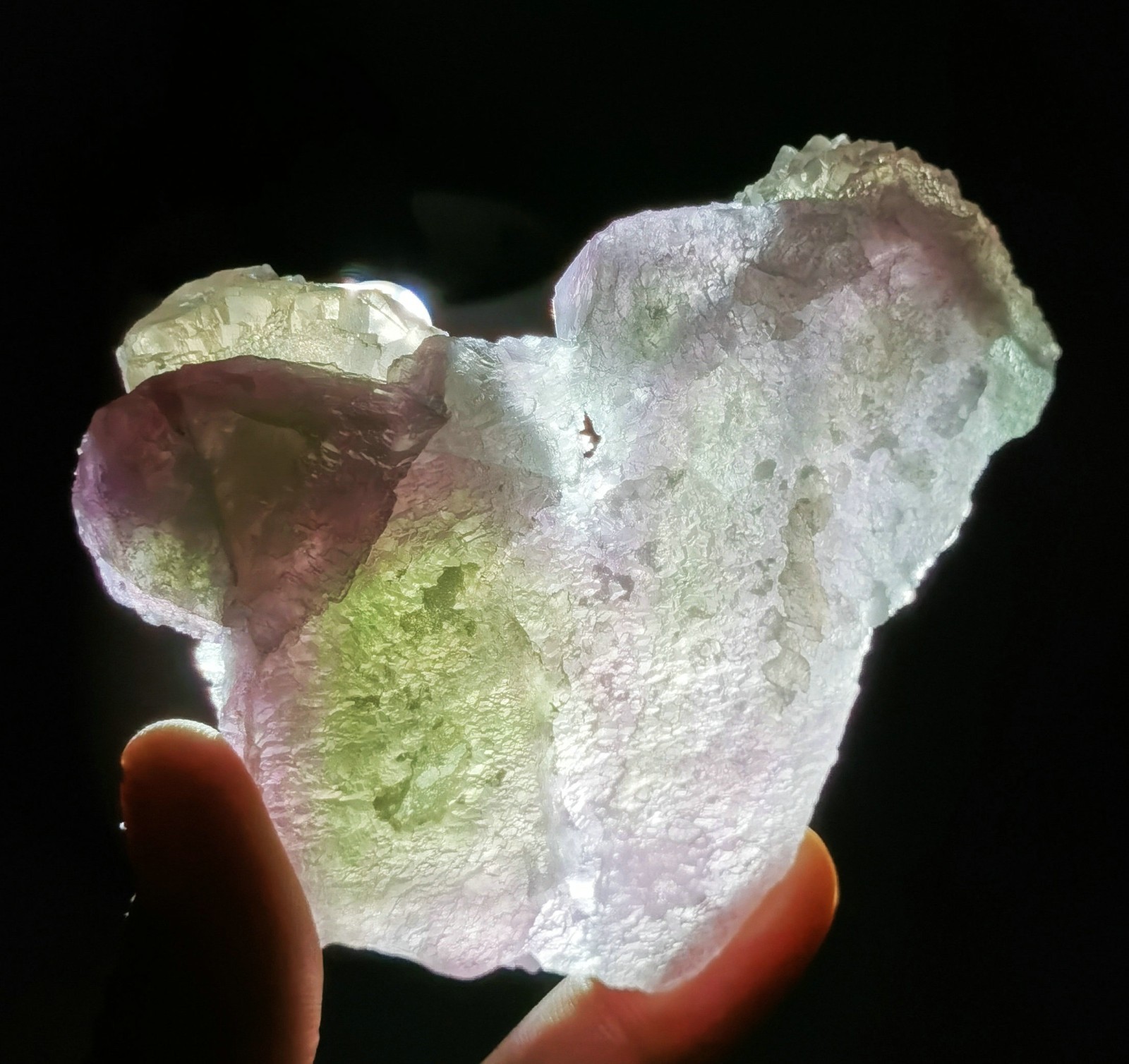 Rare Natural Purple Octagonal Fluorite Mineral Specimen China
