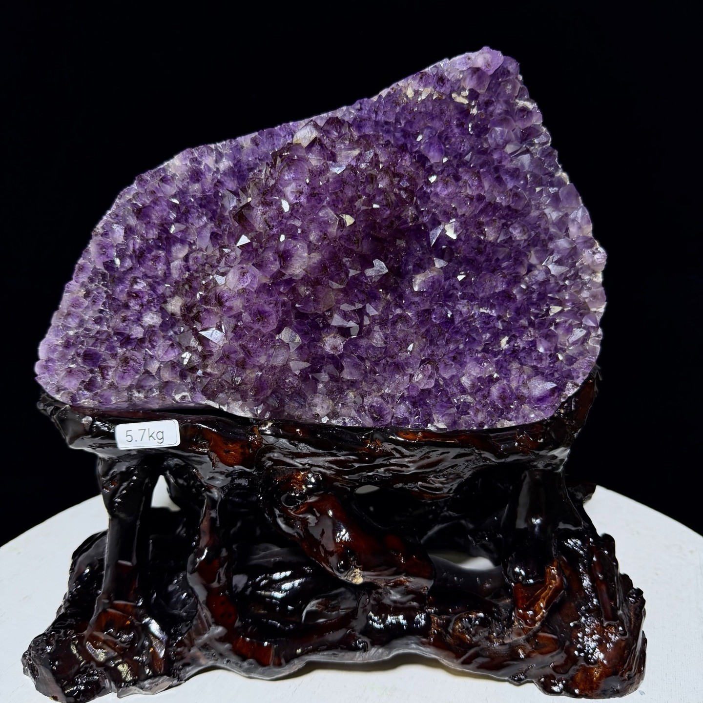 12lb RARE Top Natural Amethyst Geode Titanium Crystal Flower Cathedral Decor+ST