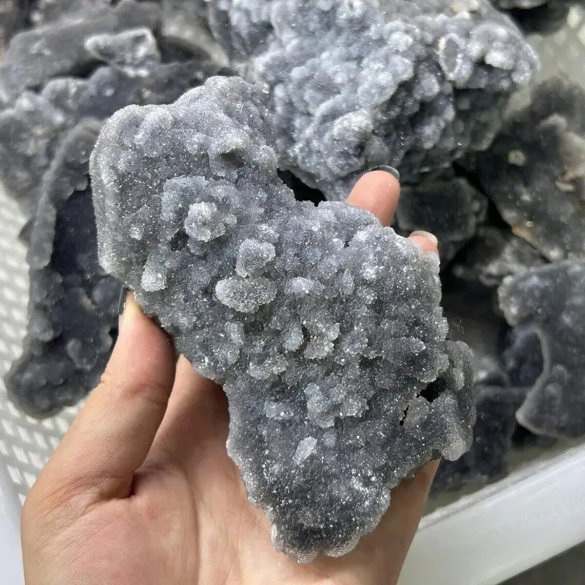 80g+ Natural Black Sphalerite Irregular Healing Crystal Cluster Mineral Specimen