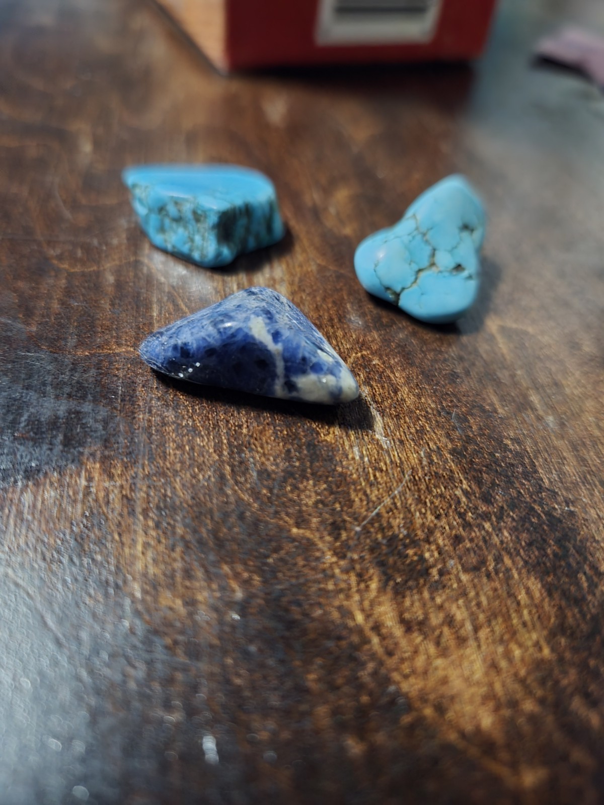 Natural Stone Tumbled Lot Turquoise Look Sodalite Blue Polished Rocks