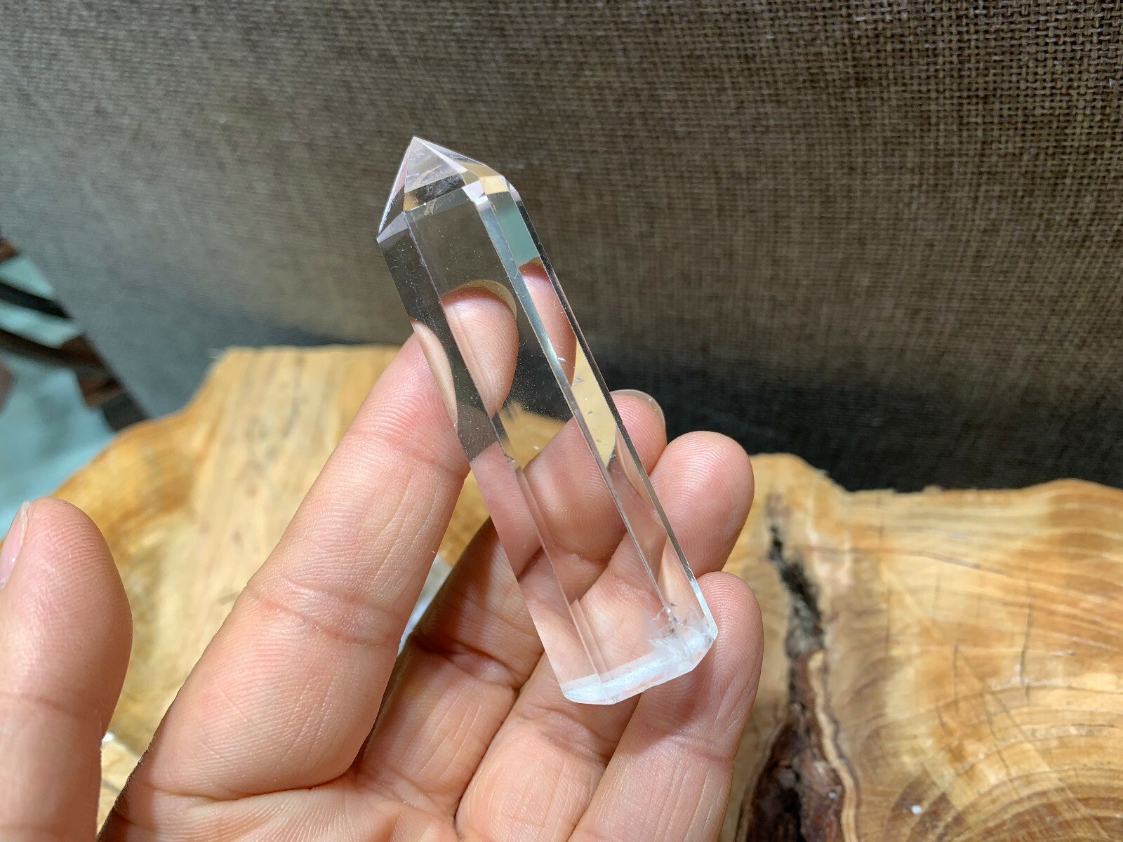 7PCS natural clear quartz obelisk crystal wand point healing 40-70mm