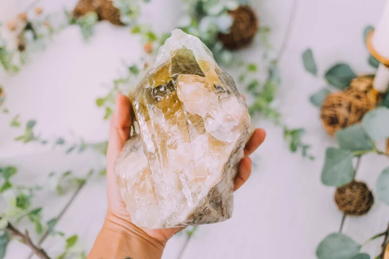 GIANT Green Calcite Stones Large Raw Healing Crystals Natural Lapidary Rocks