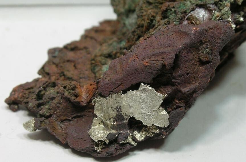 Native Copper Silver Halfbreed Specimen. Centennial Mine Michigan 5.1 oz