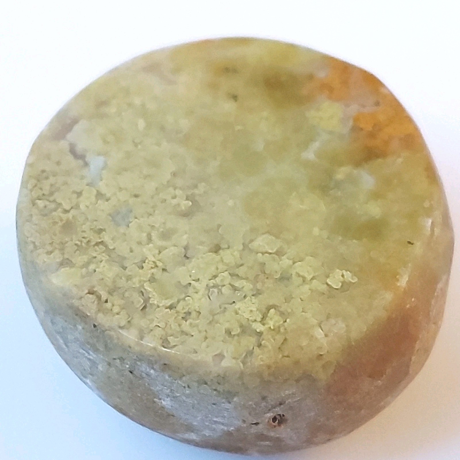 Green Opal ½ Cut Crystal/Mineral 3.5X2.5cm, 48grams, ½ Polished
