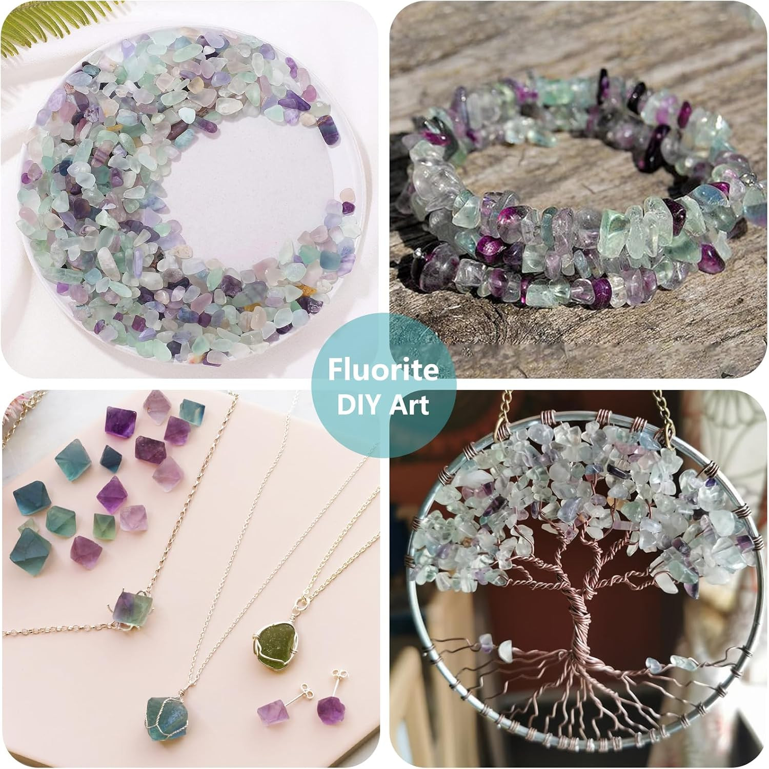 Crystal Pebbles – 0.9LB Natural Fluorite Crystal Bulk | Decorative Tumbled Gemst