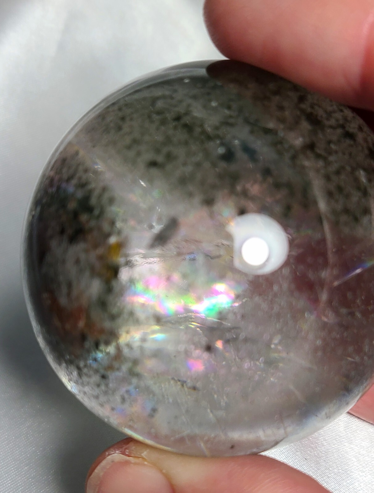 2″ 51mm 179g AA++ Stunning Garden Quartz Massive Rainbows Sphere Crystal Ball