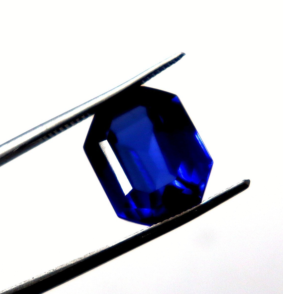 Natural Blue Sapphire Certified Gemstone Loose Emerald Shape 10.80 Ct