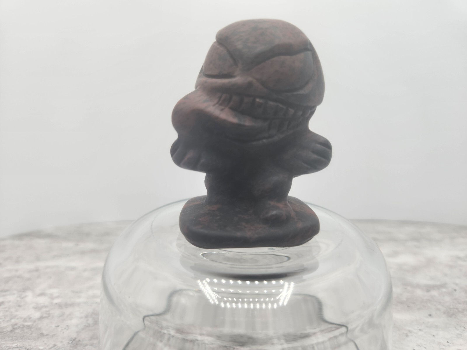 Venom Movie Character Red Obsidian Natural Crystal Carving Figurine