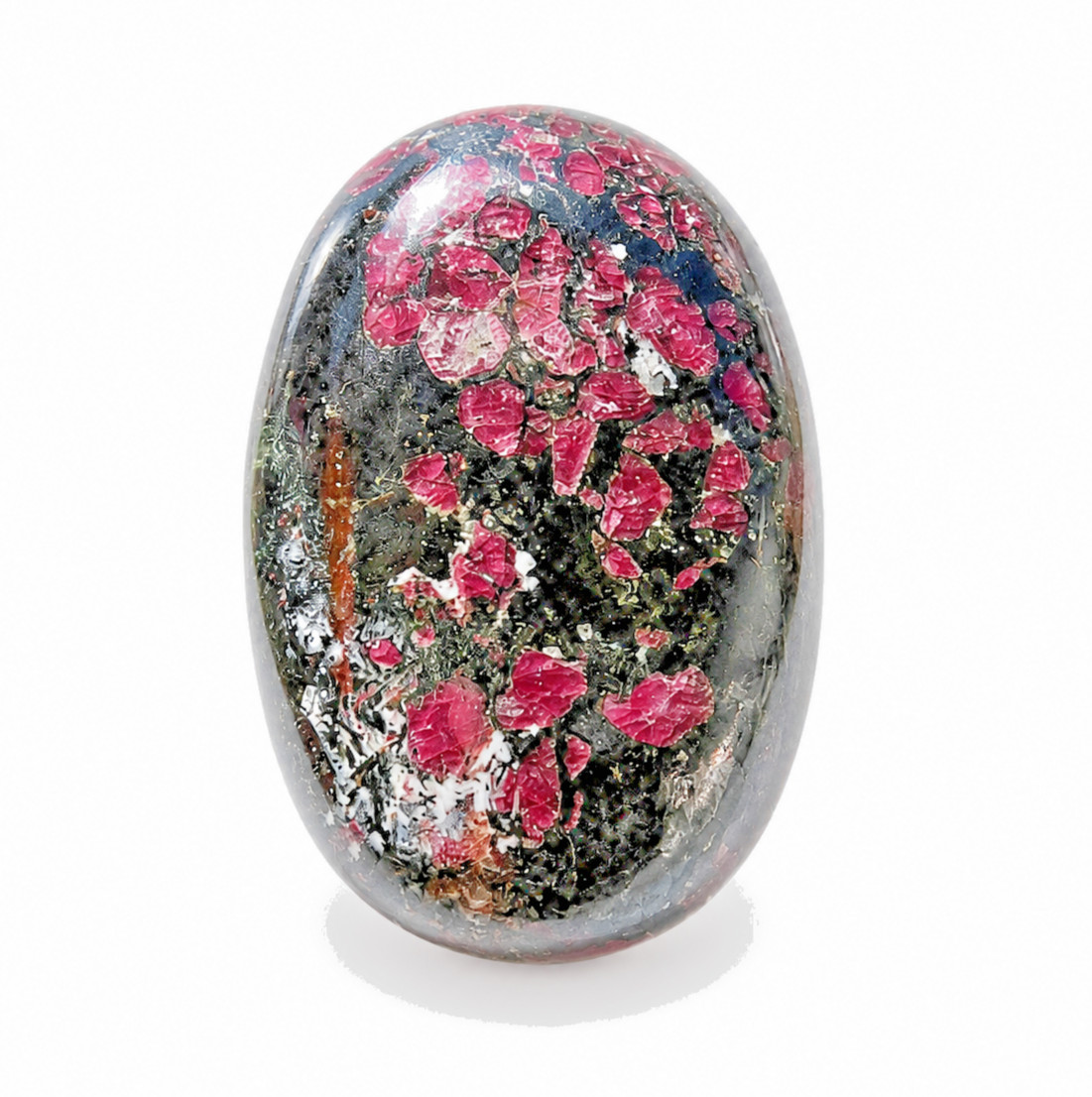 Natural Eudialyte Palm Stone 100g Polished Crystal Healing Gemstone 57x39mm