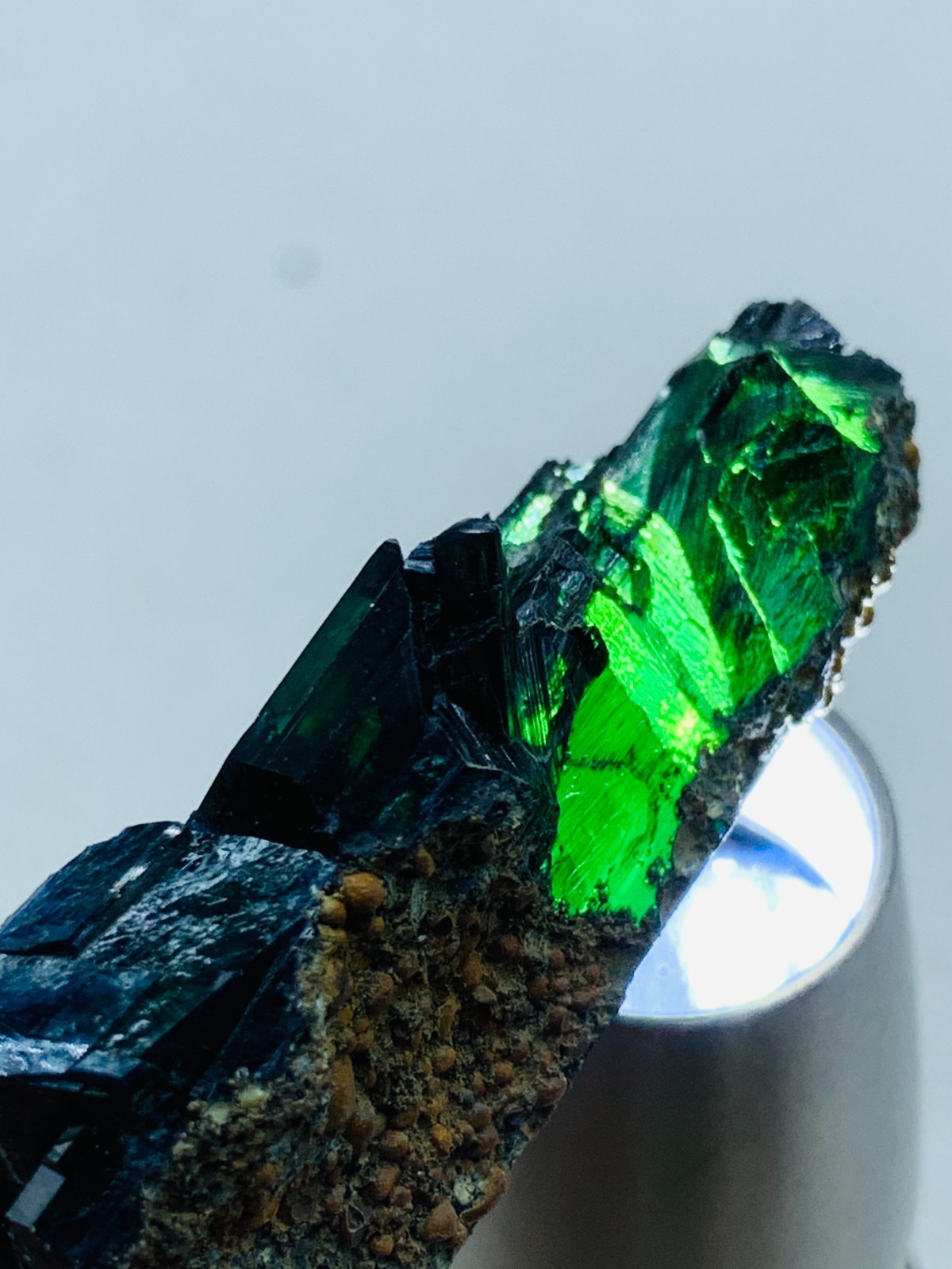 148ct 68mm TOP EXCELLENT BLUE GREEN VIVIANITE CRYSTALS Specimen FROM Brazil