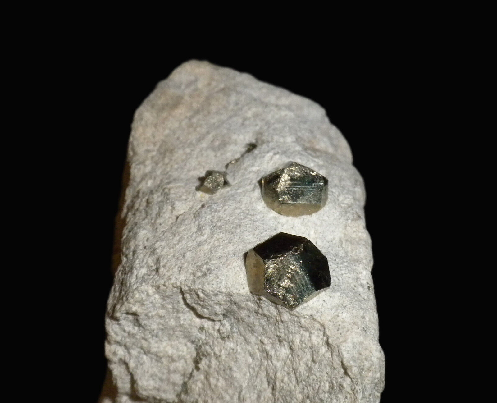 Pyrite Octahedron Matrix 2.75 in x 2 in