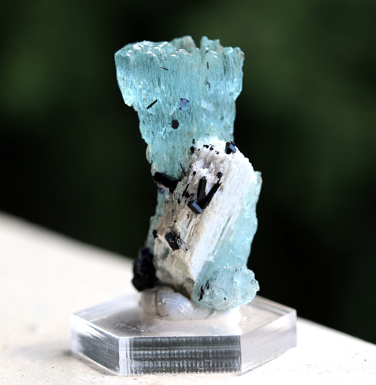 Etched Aquamarine, Schorl and Feldspar. Erongo Region, Erongo, Namibia