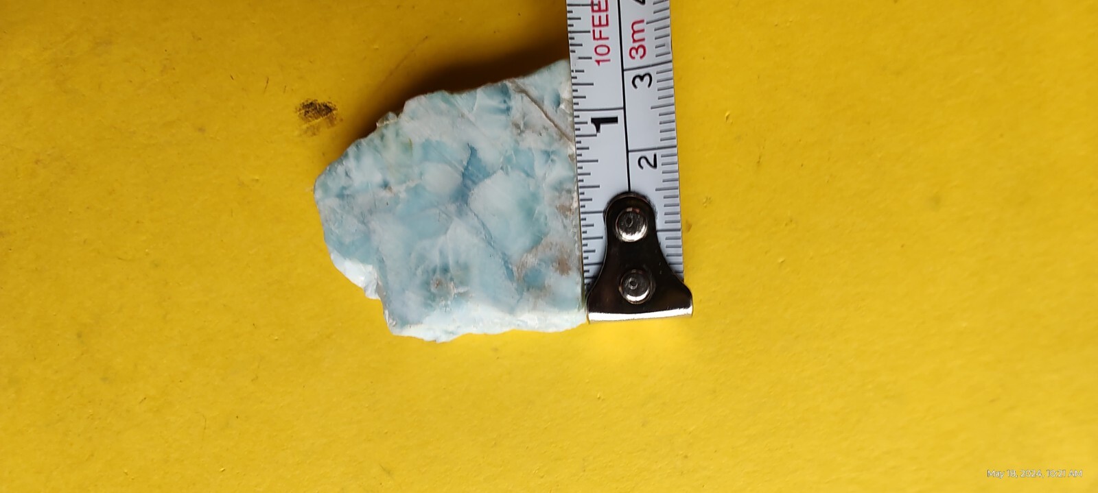 Larimar Atlantis Dolphin Stone Natural Authentic Slab Rough Blue Gem Stone 22 gr
