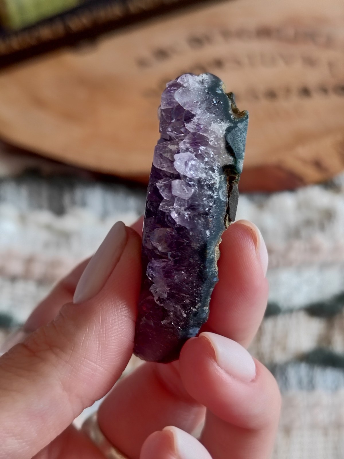 Rare Stalactite Amethyst, Uruguay, Eye Amethyst Zoning Crystal Purple Specimen