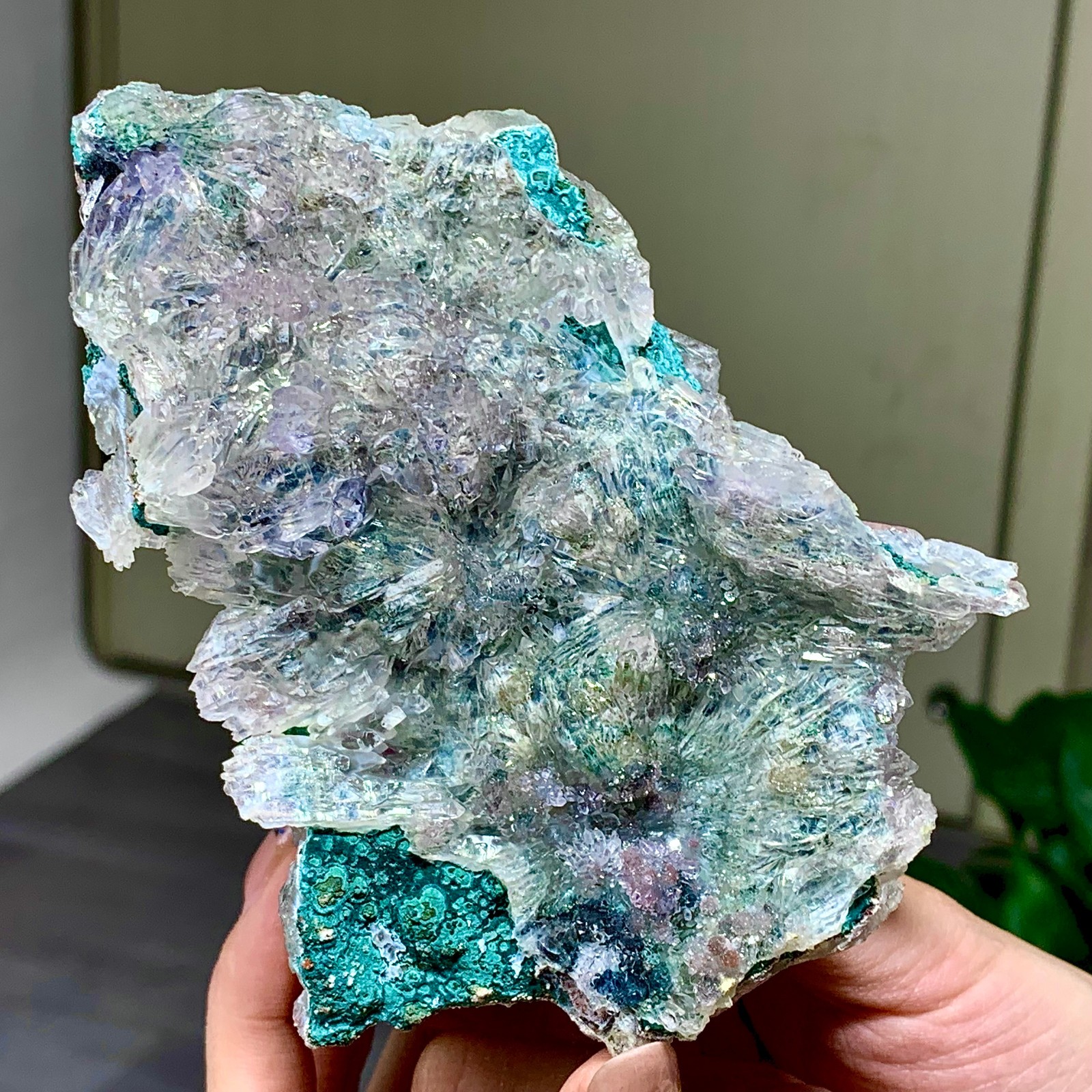 168g Natural Vision Amethyst quartz cluster crystal druzy mineral specimen