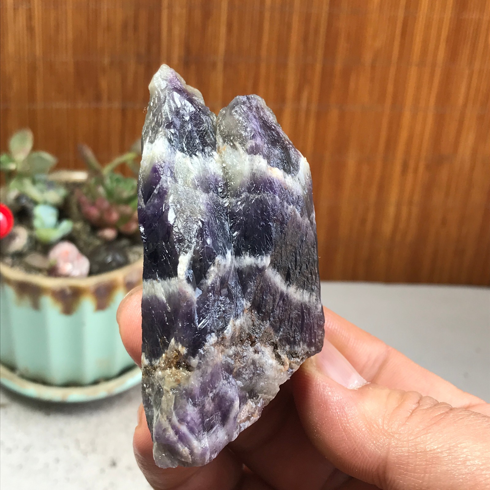 78-40-26mm Natural Dreamy amethyst Crystal gemstone Rough Mineral Specimen A4776