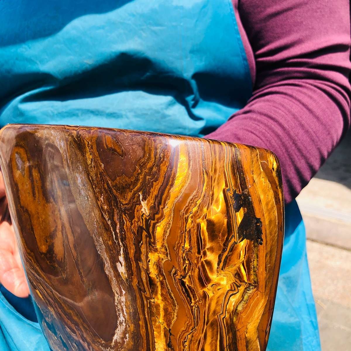 9.52 LB Natural Tiger Eye Polished Specimen Home Decor Raw Healing Stone 5350