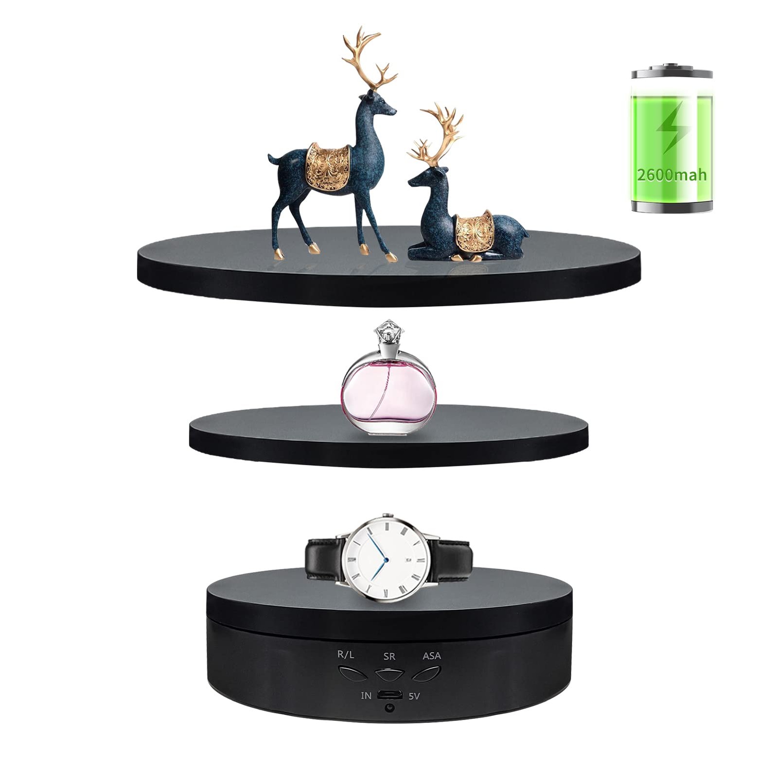 3 In 1 Motorized Rotating Display Stand 5.74/7.08/8.66 Inch Replacement Cover 22