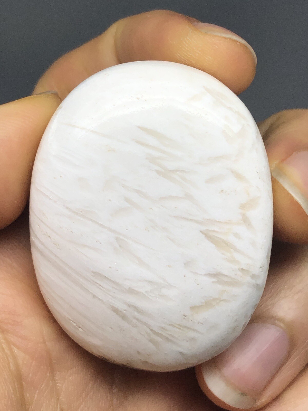 Scolecite Palm Stone 1.6oz! Polish Synergy 12 High Vibrations. Healing N30