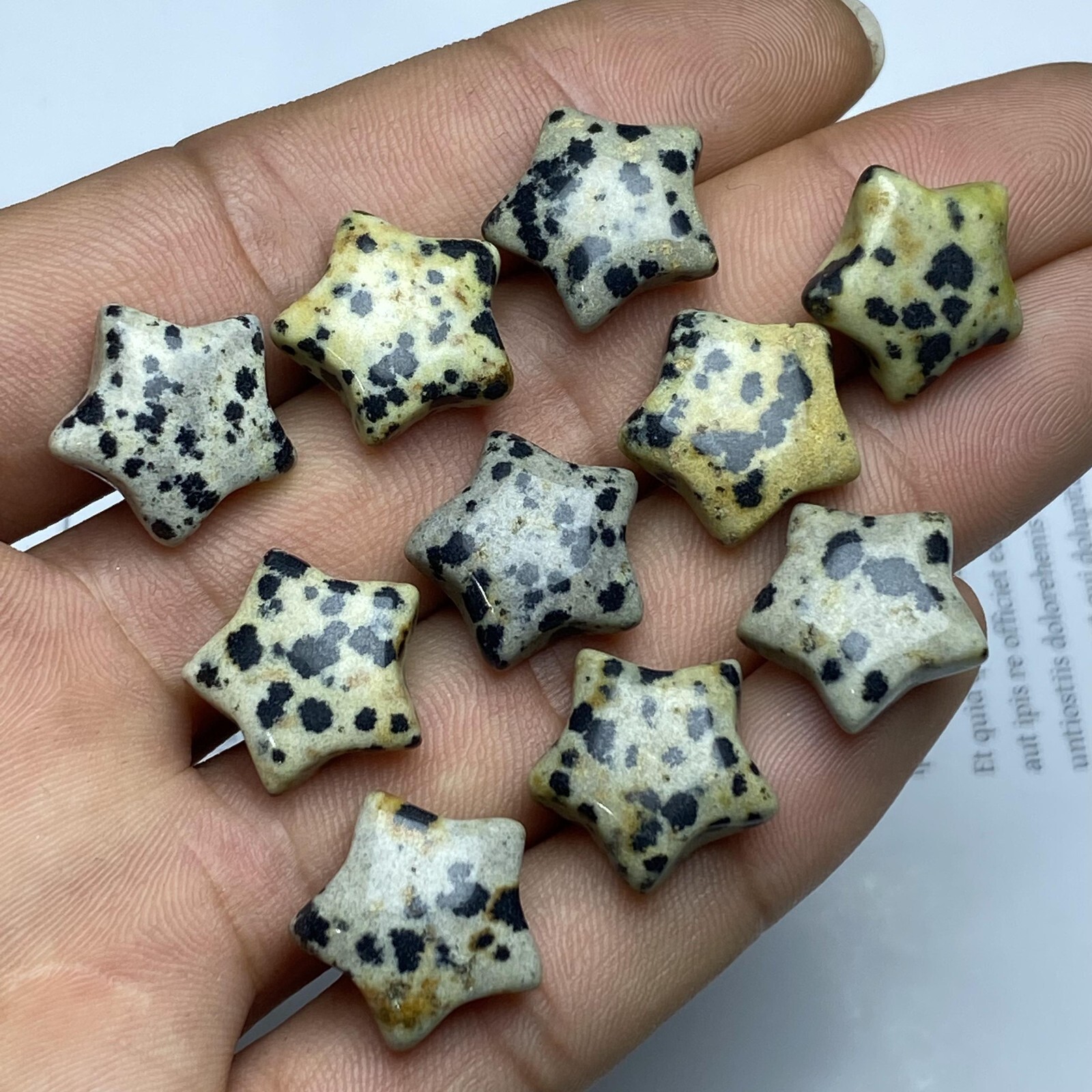 10pc Wholesale Natural Balmatin carved mini star quartz crystal reiki healing