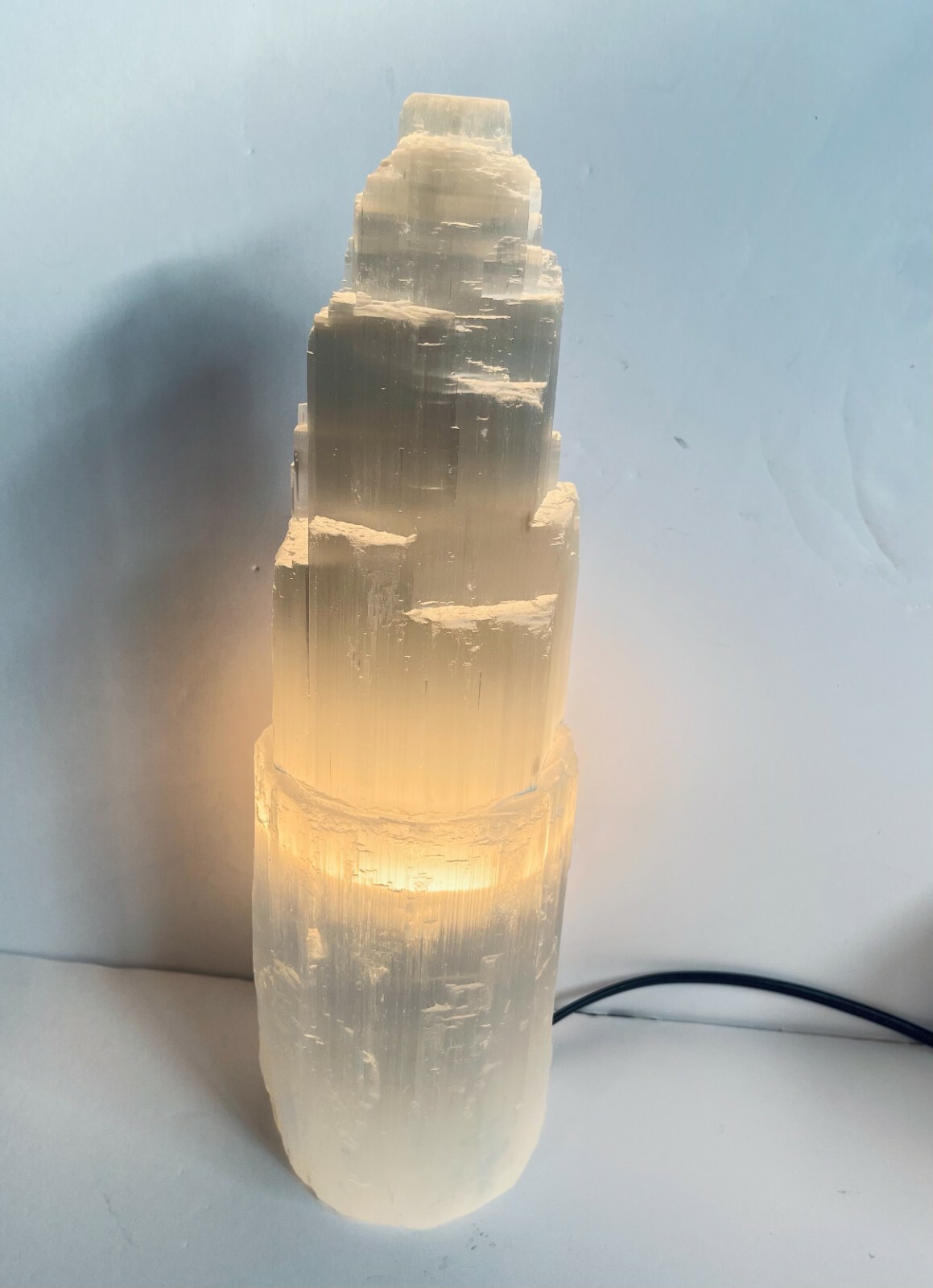 Selenite Crystal Tower Lamp Large 30 cm x 1 (SN012)