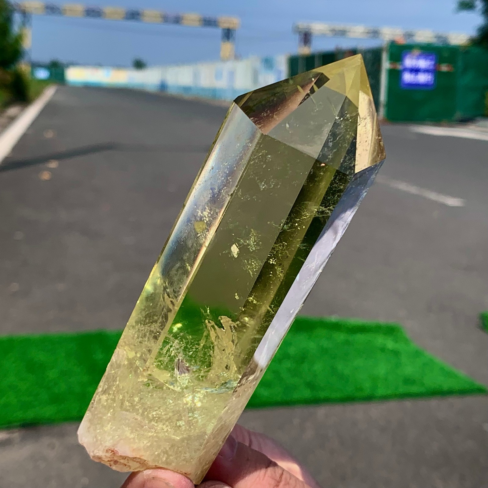 284G Natural citrine obelisk tower wand points spiritual healing