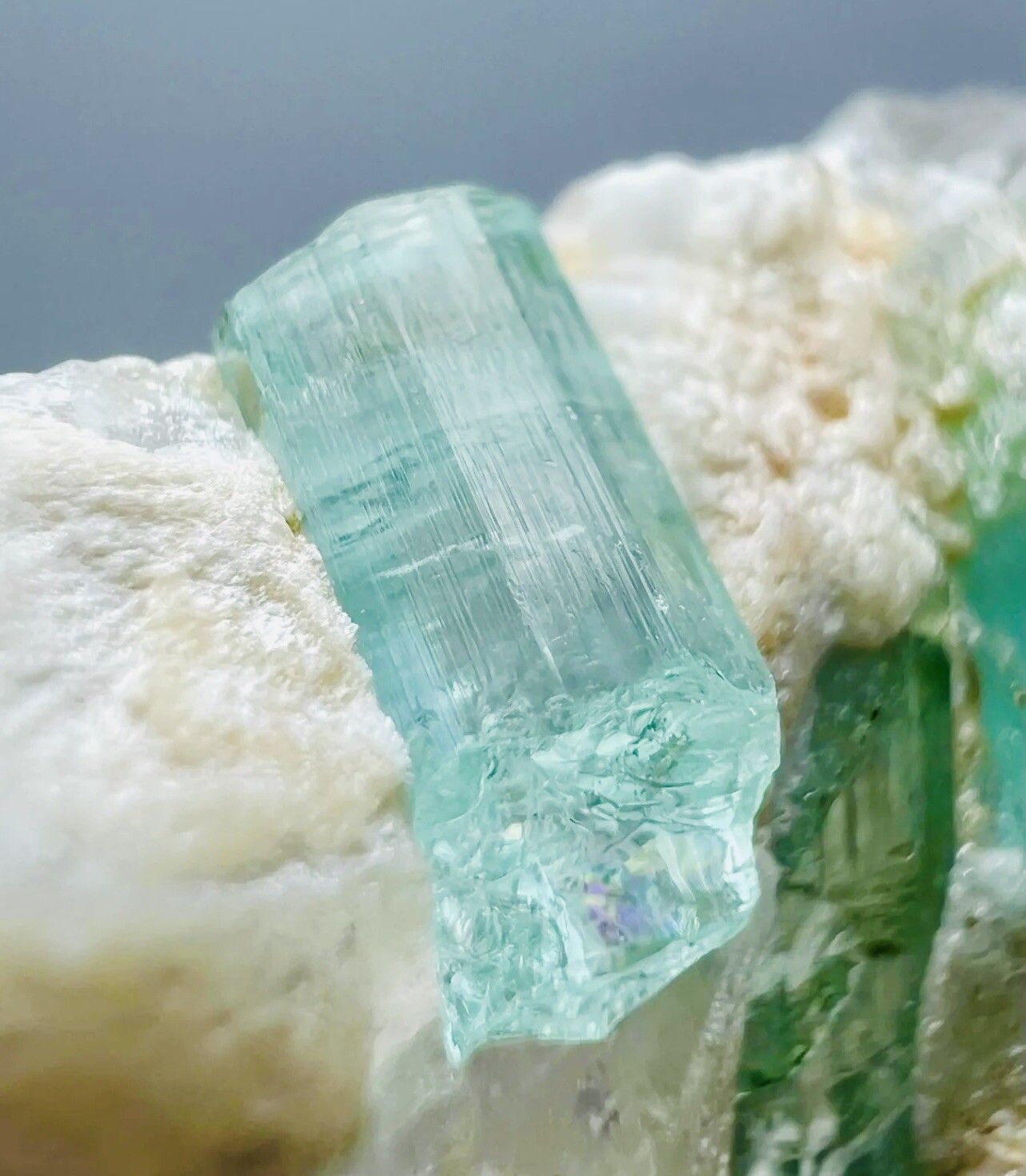 133 Carats, Sea foam, Blue, Tourmaline, Crystals, Specimen, Matrix, Natural, Afg
