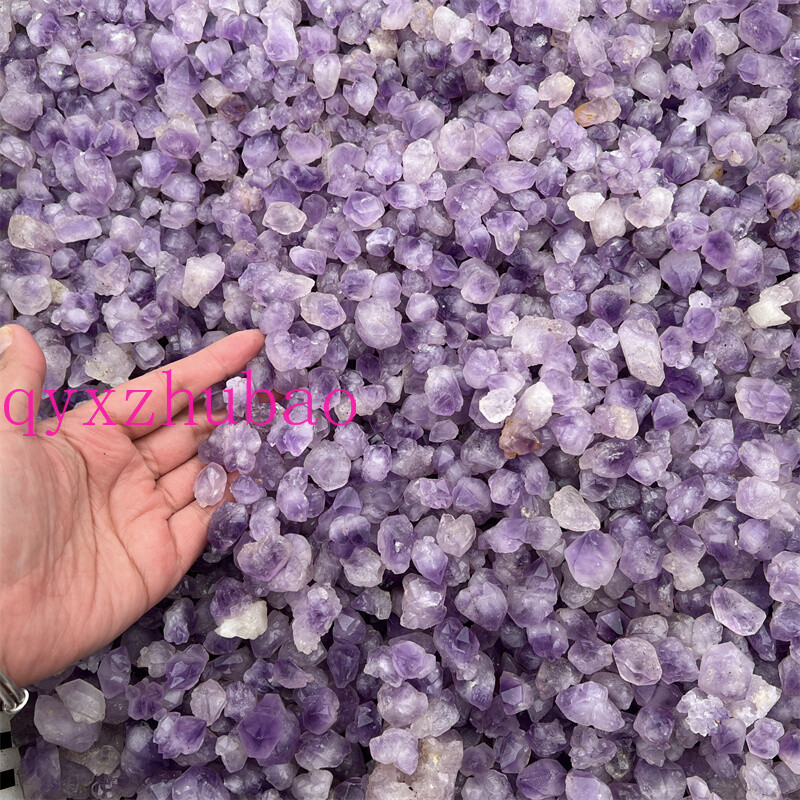 Natural Amethyst Rough Quartz Crystal Mineral Specimens Reiki Healing 8-12pcs