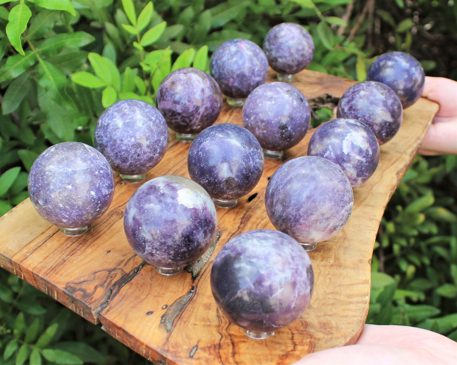 Lepidolite Crystal Sphere LARGE 2″ Sphere + Stand (AA Quality Lepidolite Sphere)