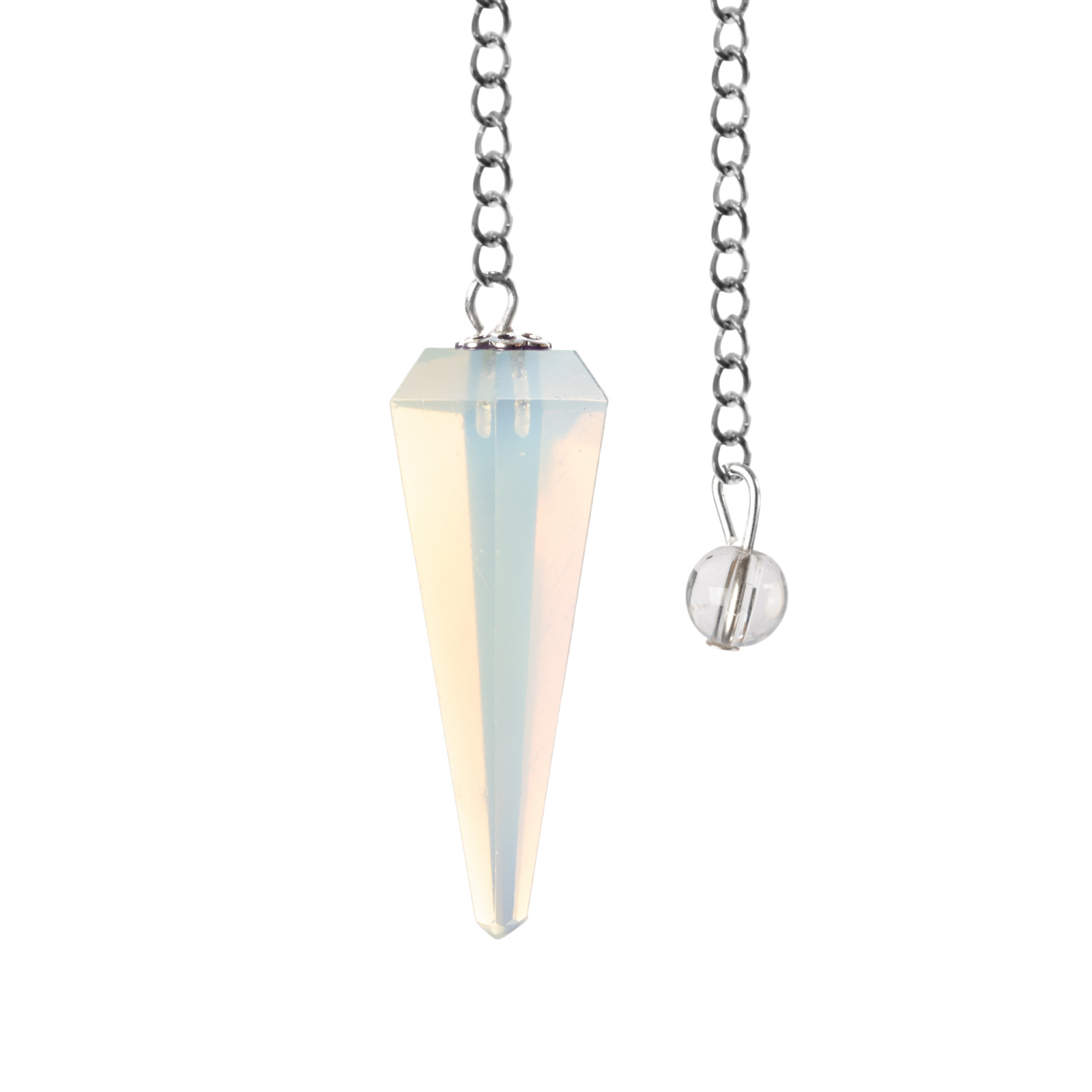 Opalite Pendulum Crystal Stone, Faceted Pendulum Divination Tools, Dowsing
