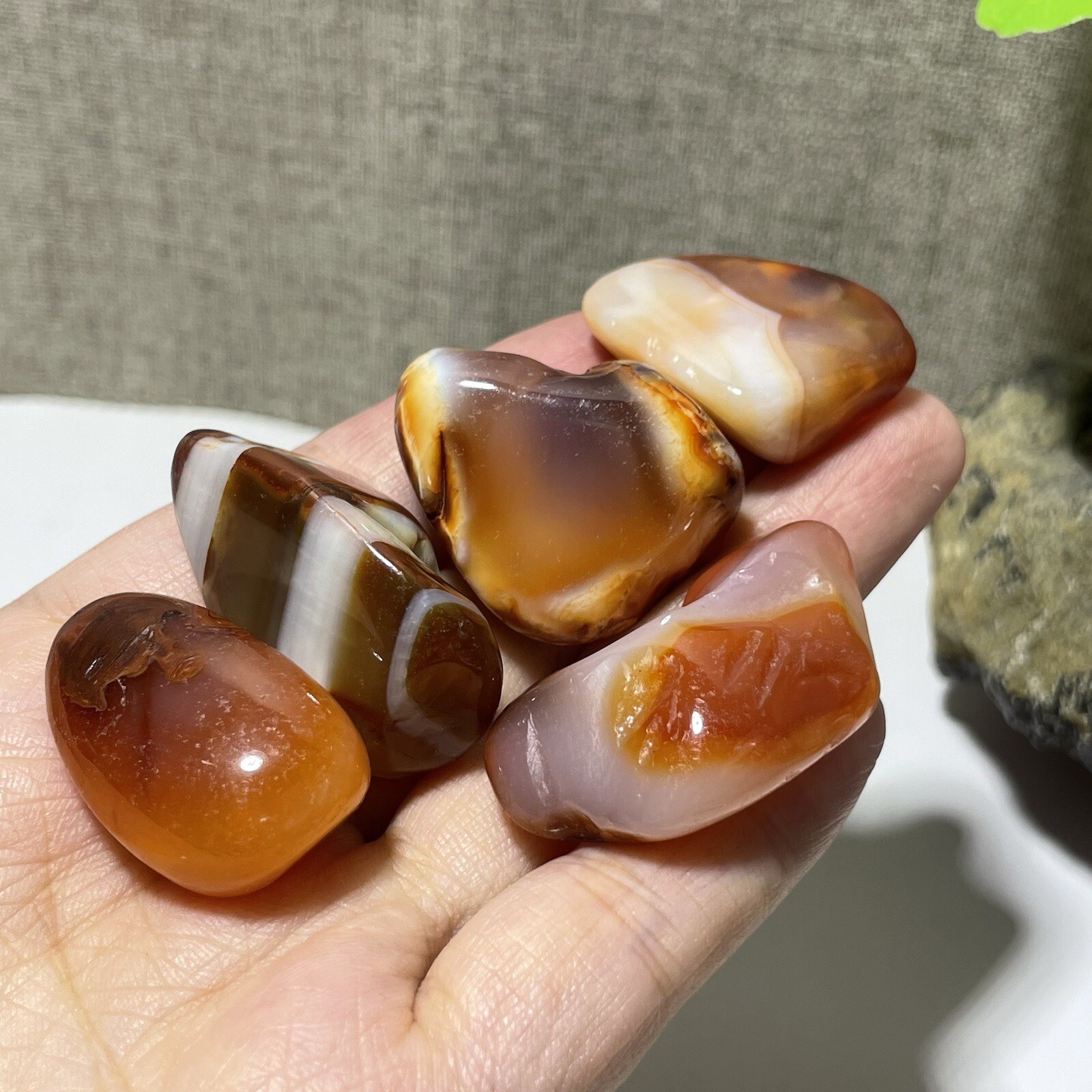 WOW!! 100% Natural Red Agate quartz crystal Chunk Specimen Healing 65g h7712