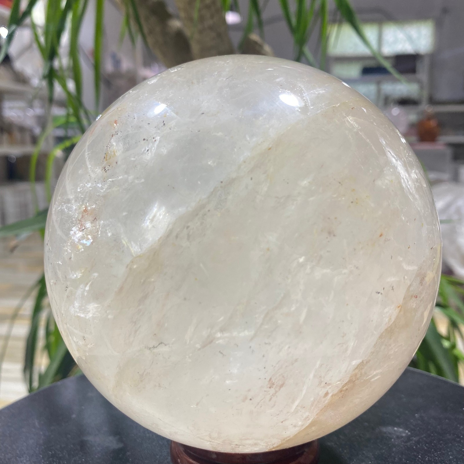 6.39LB white crystal transparent quartz crystal ball Reiki repair