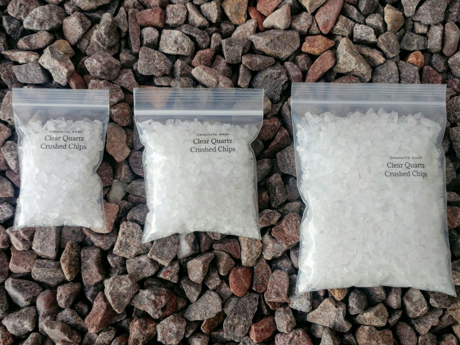 Crushed Clear Quartz Chips – Large Granules – 100% Natural Crystal Rock 3-7mm