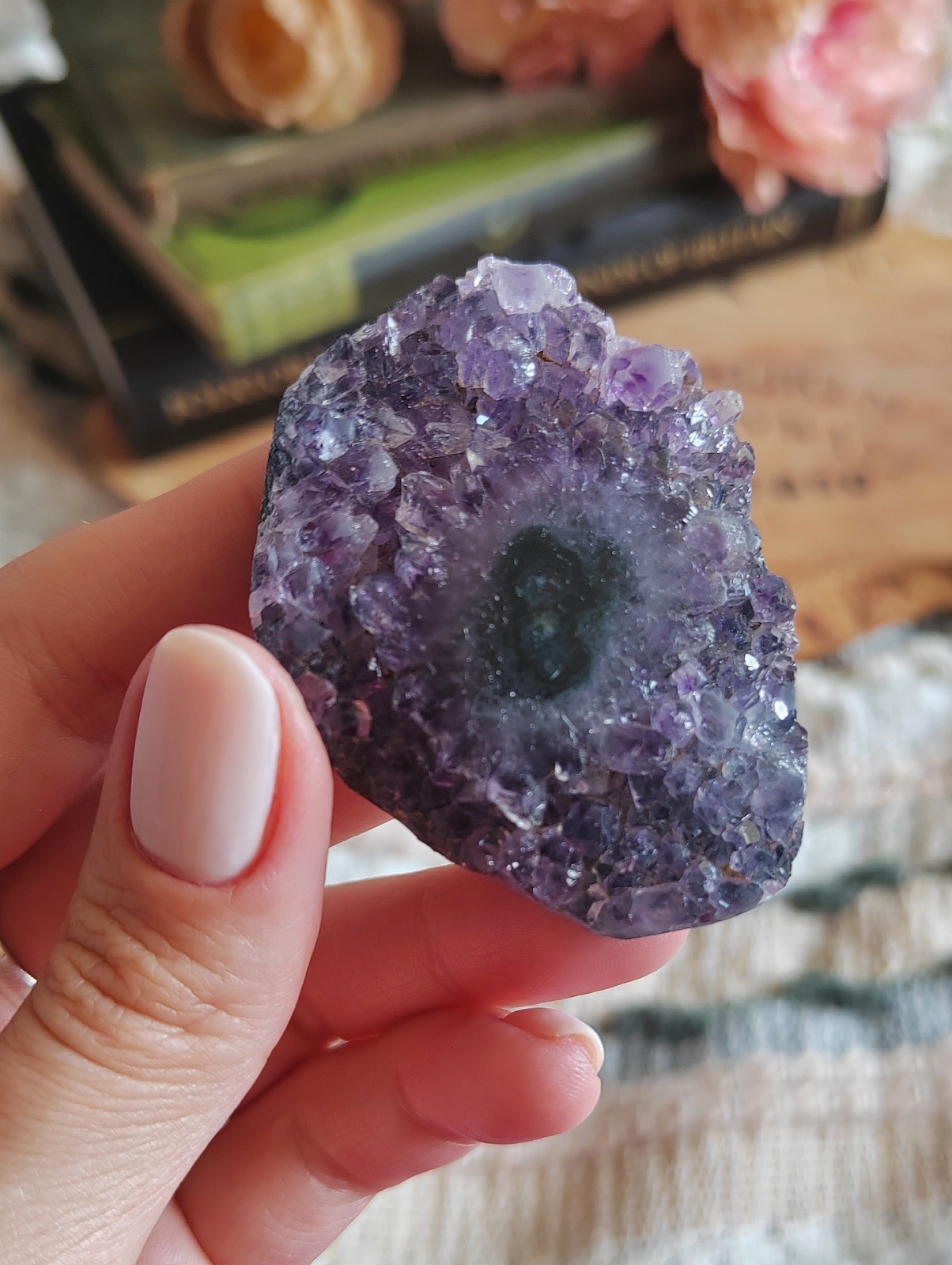 Rare Stalactite Amethyst, Uruguay, Eye Amethyst Zoning Crystal Purple Specimen
