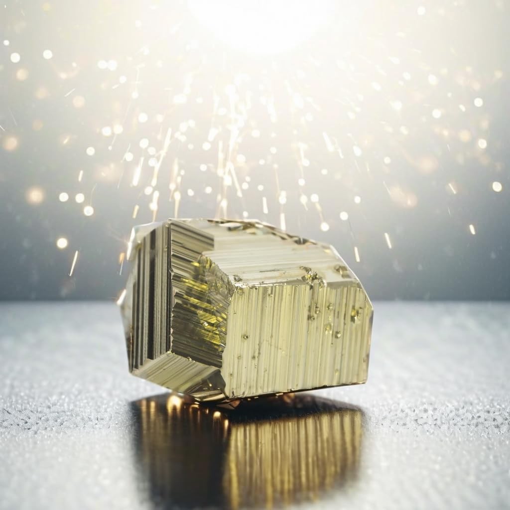 Natural Pyrite in Cubic, Octahedral, or Pyritohedron Shapes; High-Energy Iron…