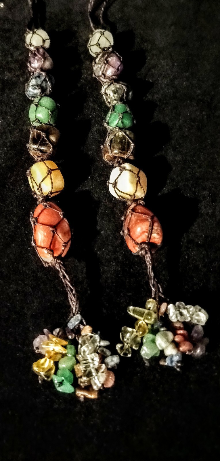 7 Chakra Natural Crystal Decorative Hanging Reiki Healing Tumbled Stone