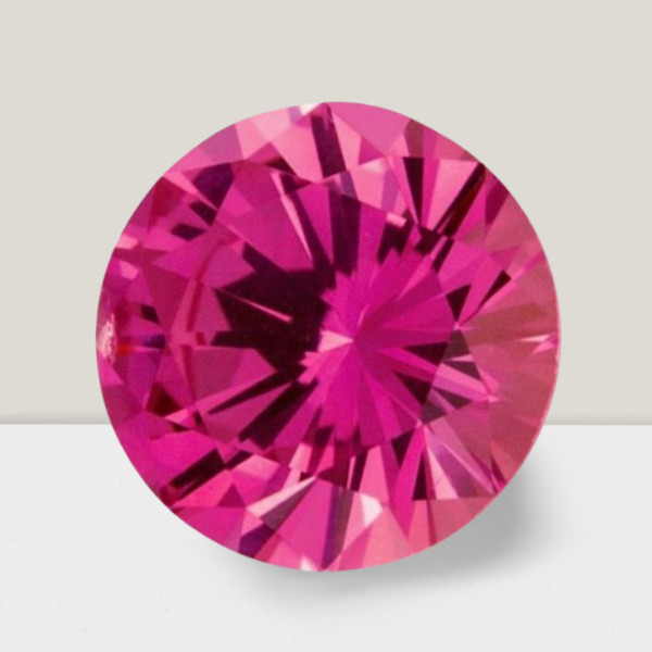 Rubellite Round Cut Gemstone 2.1 Cts – 9 mm Lustrous Loose Gem