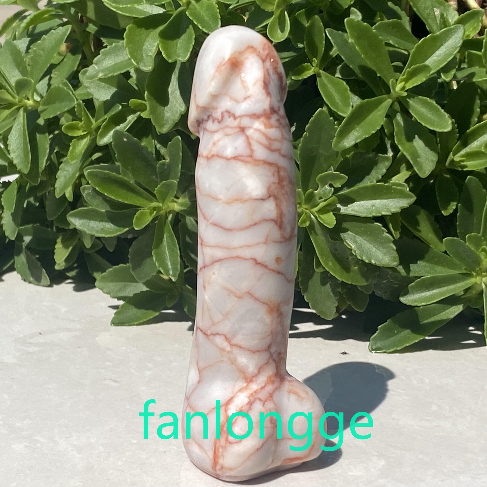 1pc Natural Red network stone Male Quartz Crystal Genital Penis Pendant Gem 4.3″