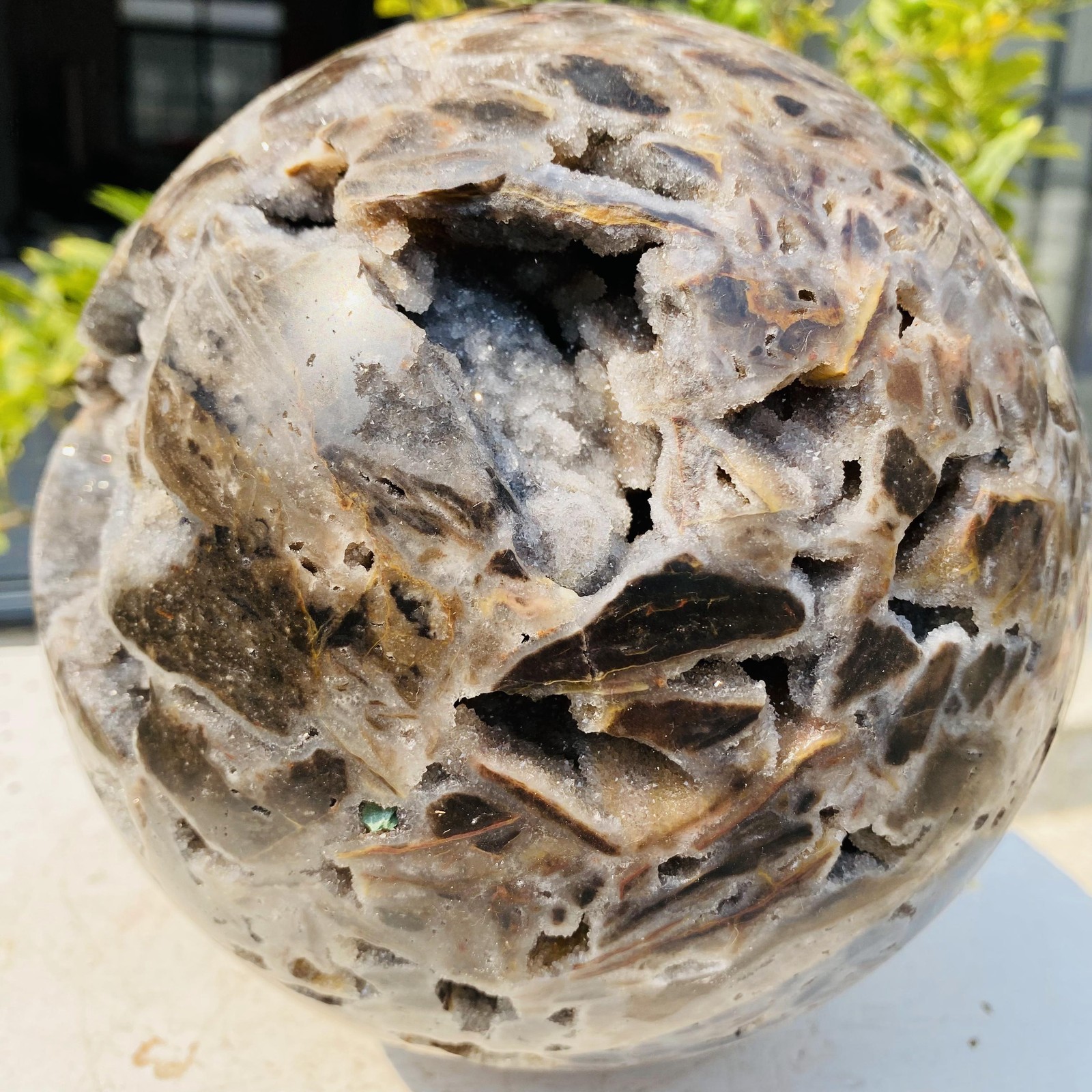 Natural Sphalerite ore Quartz Sphere Quartz Crystal Ball Reiki Healing 5900g