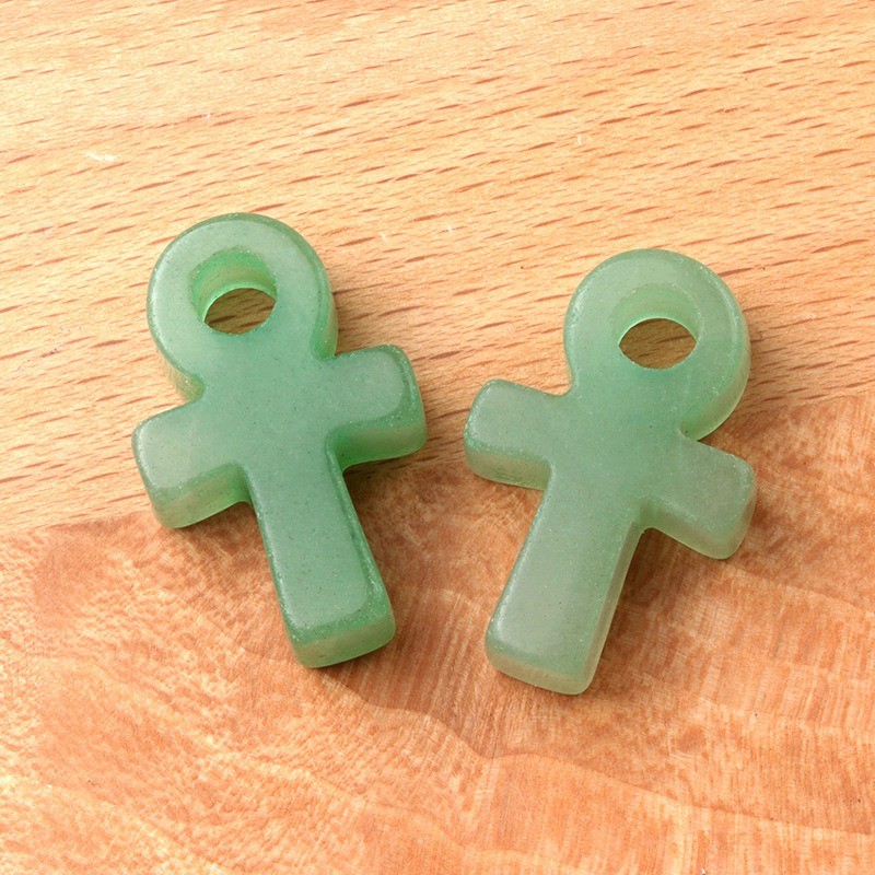 Natural Gemstone Ankh Cross Pendant Ancient Egyptian Symbol of Life Healing