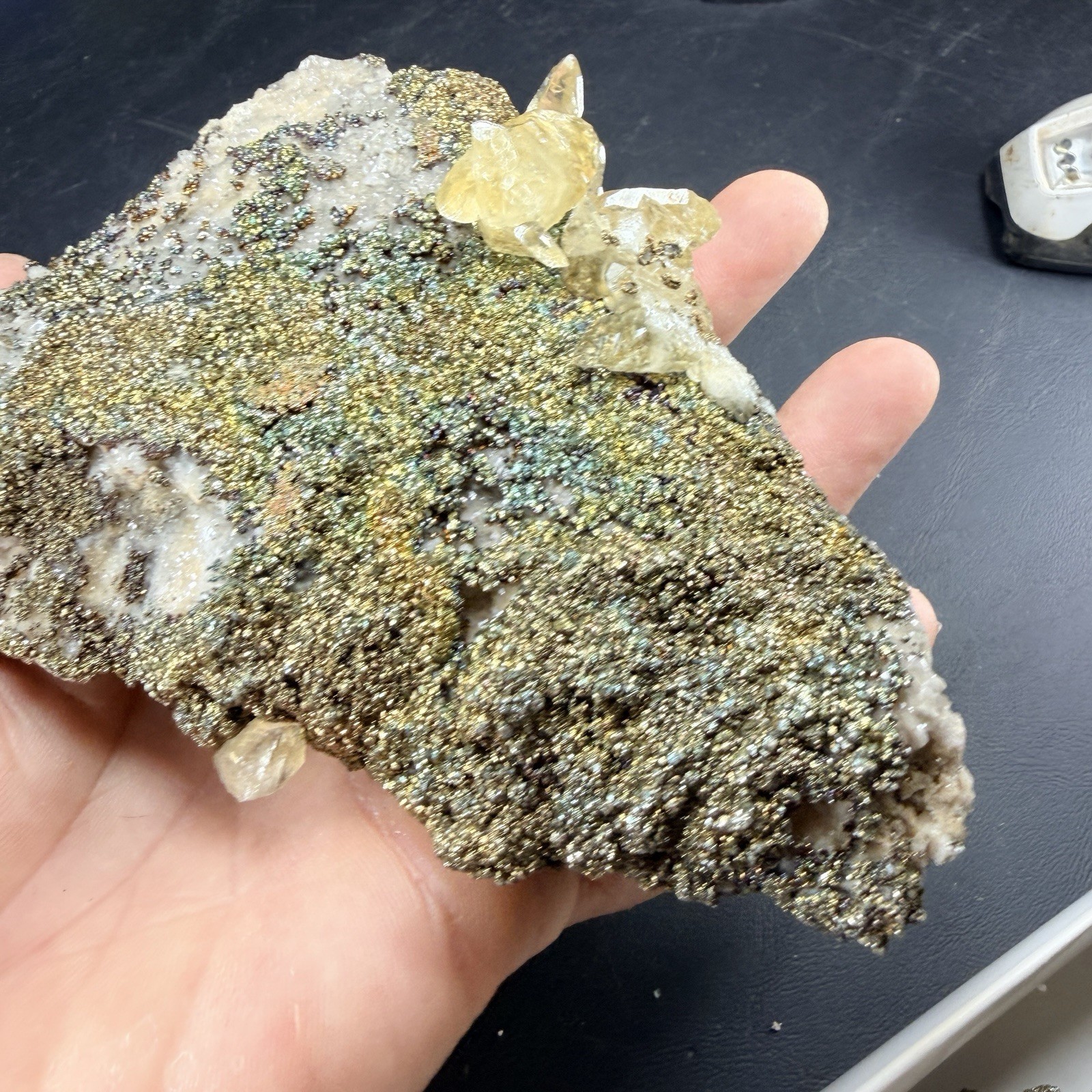 Calcite Galena Iridescent Chalcopyrite Crystal Combo / Sweetwater Mine *Video*