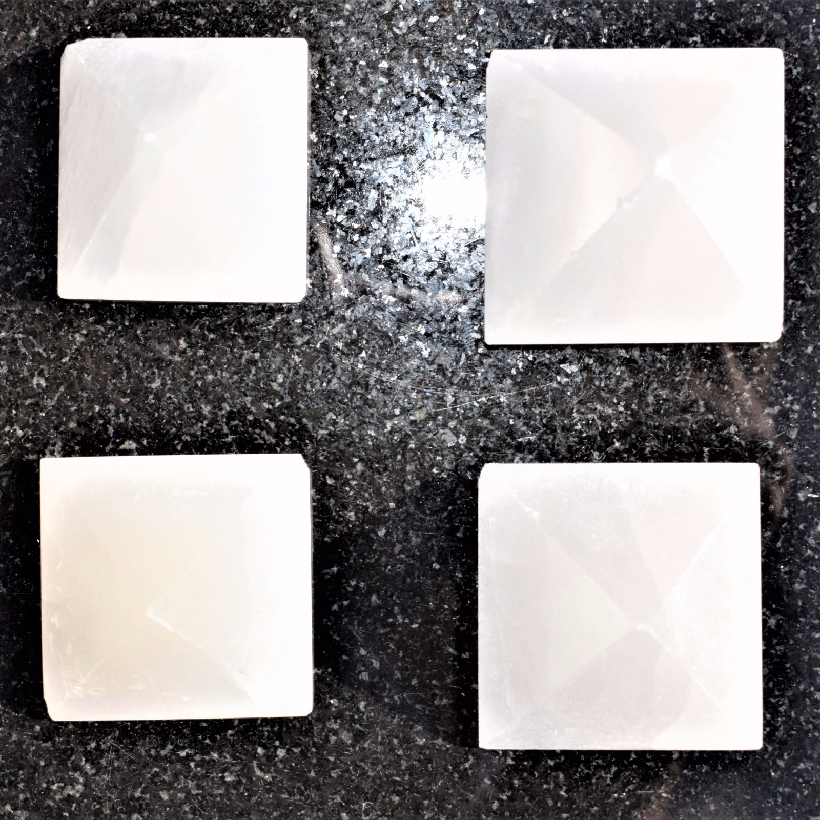 2″ (50mm) Moroccan Selenite Pyramid Hand-carved Hand-Polished POWERFUL ENERGY